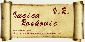 Vučica Rošković vizit kartica